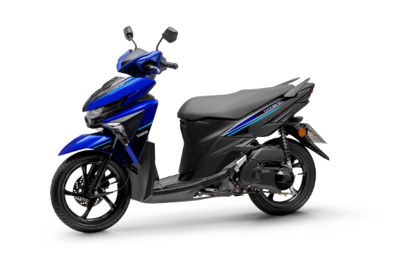 Foto panorâmica da moto da Yamaha